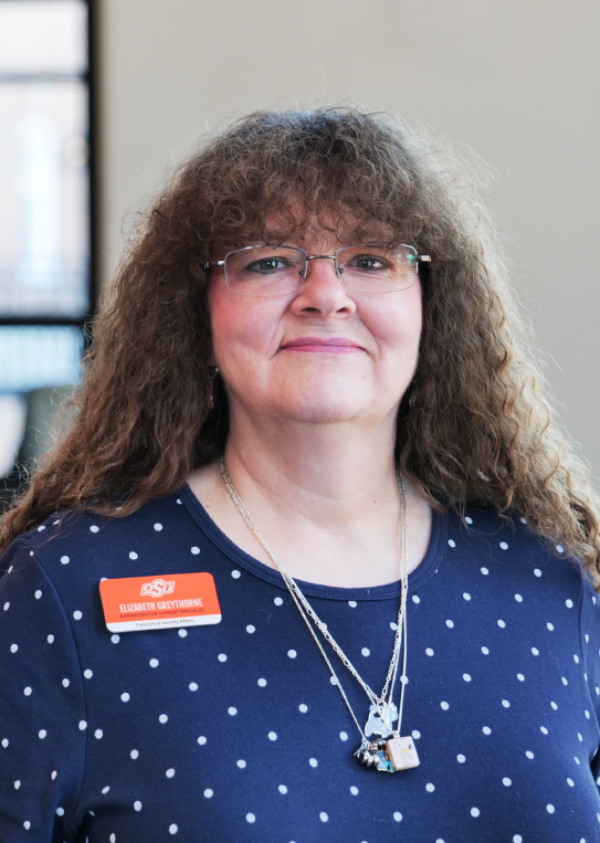 Headshot of the Administrative Support Specialist for Fraternity & Sorority Affairs, Elizabeth Greythorne