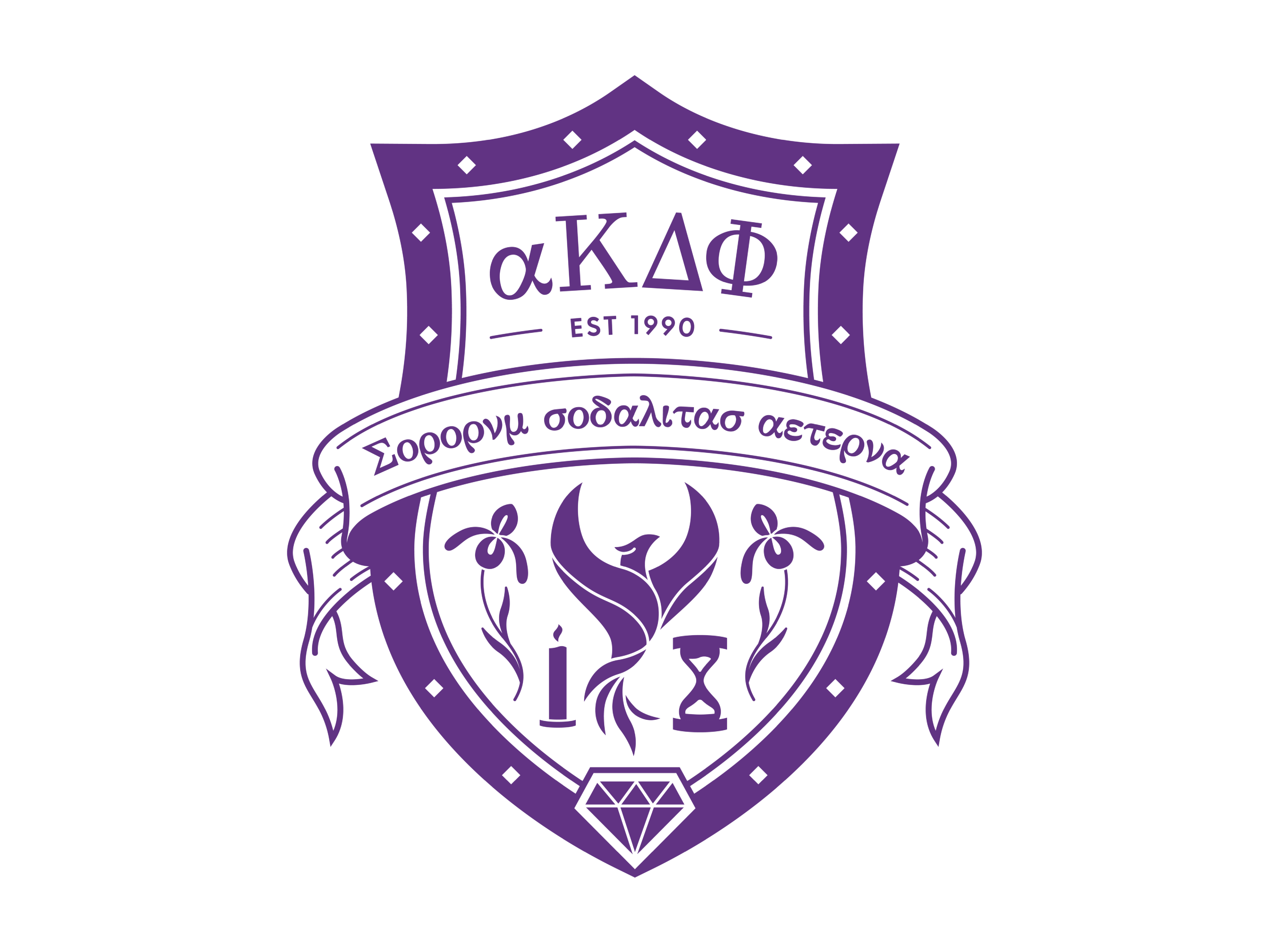 Crest of alpha Kappa Delta Phi Sorority, Inc.